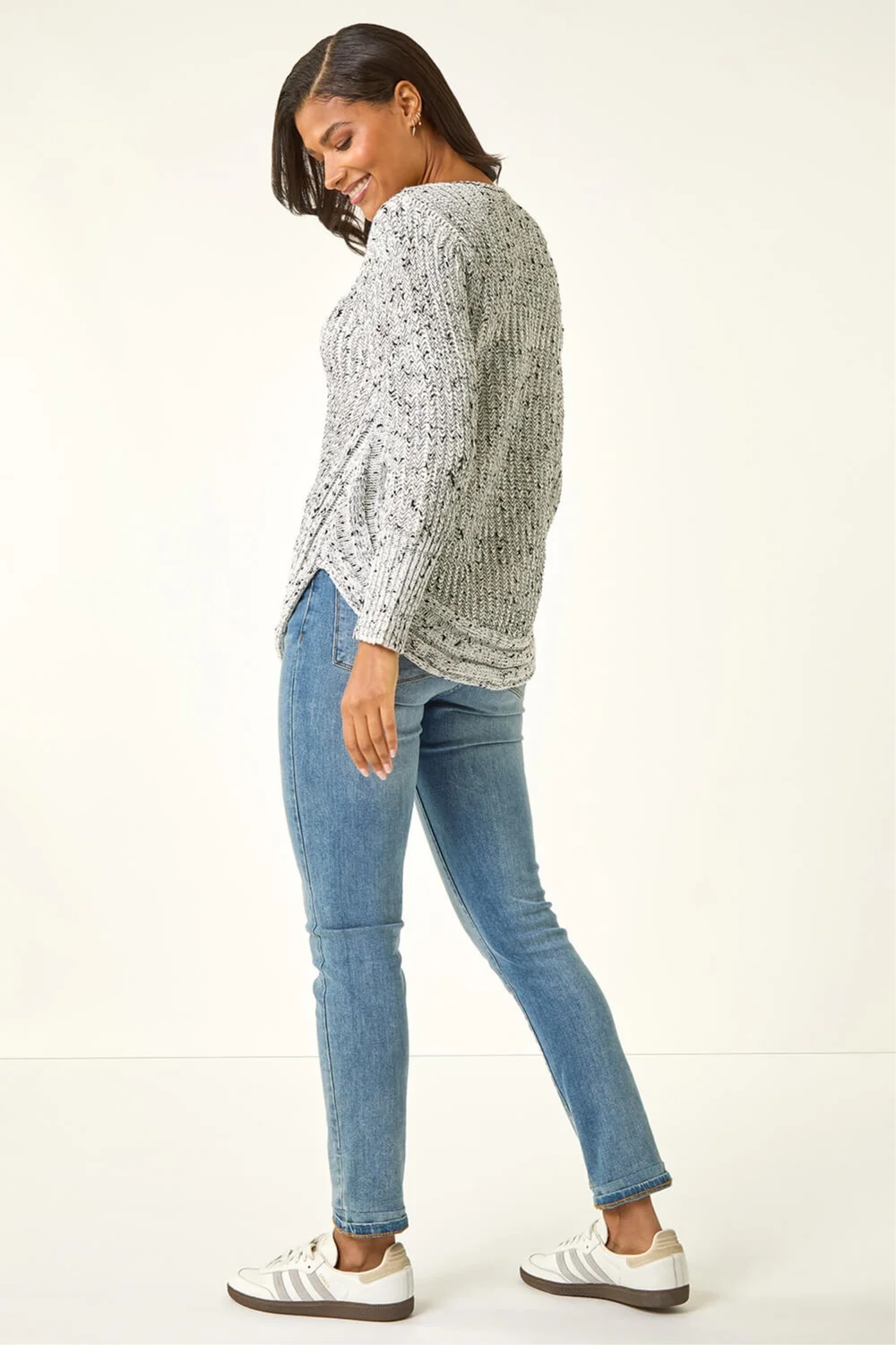 Roman Ivory Curved Hem Stitch Detail Jumper - 22 Image 3
