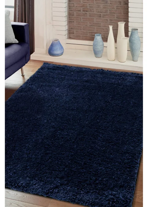 Homemaker Jazz Shaggy Navy Rug - 80 x 150 Image 1