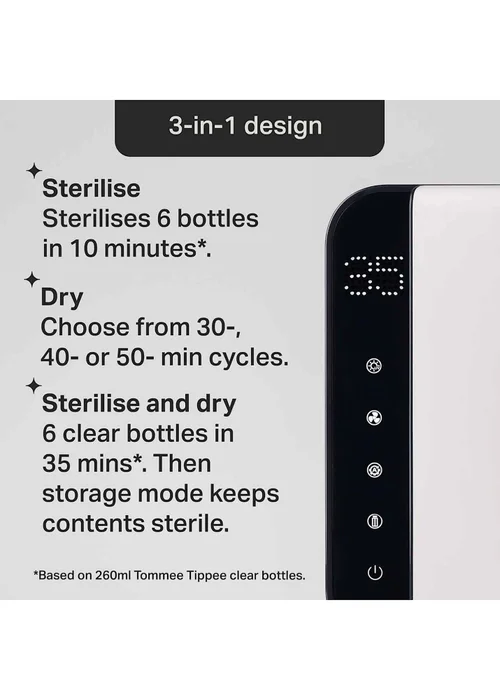 Tommee Tippee UV Steriliser Dryer - One Size Image 4