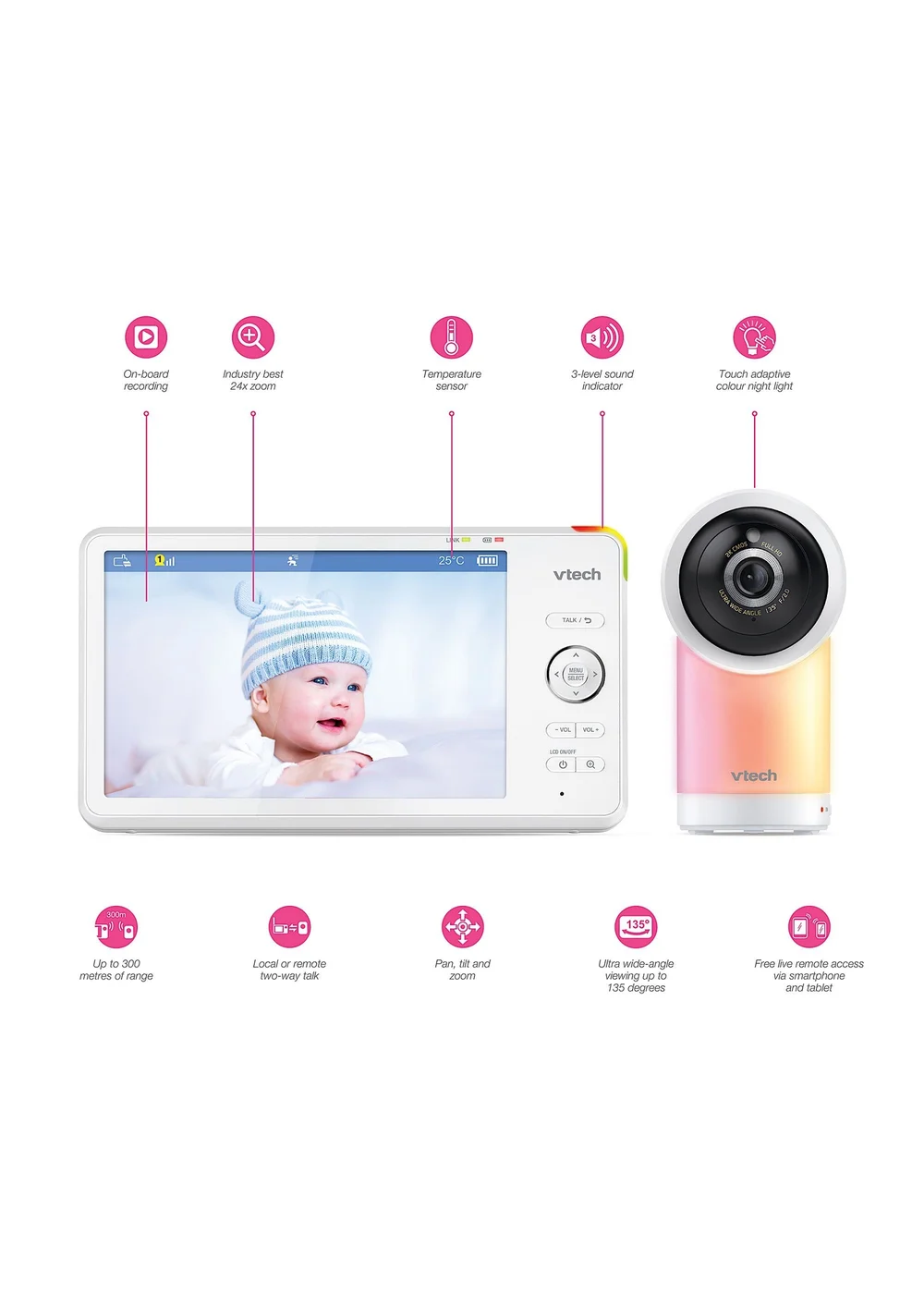 VTech RM7766HD WiFi Monitor (7IN) - One Size Image 2