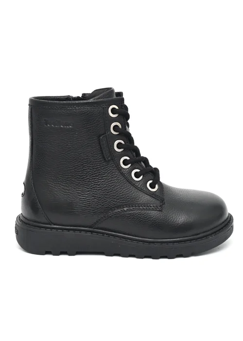 ToeZone Girls Black Angel Leather Ankle Boot (Younger 8 - Older 3) - 11 Infants Image 2