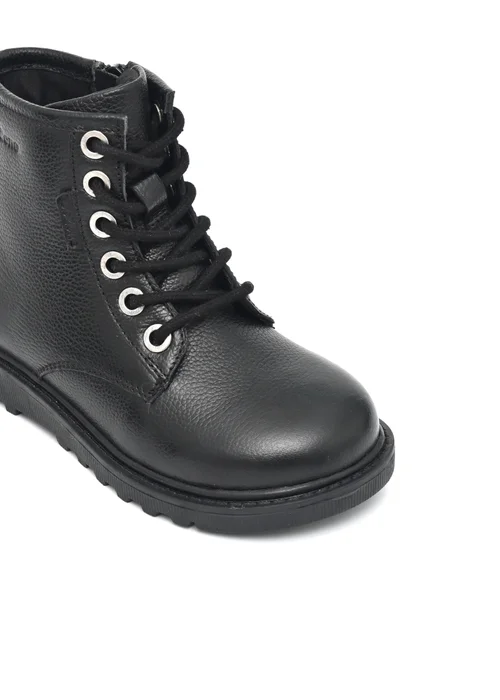 ToeZone Boys Black Storm Leather Ankle Boot (Younger 8 - Older 3) - 11 Infants Image 6