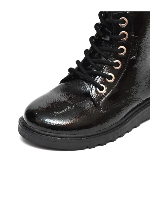ToeZone Girls Black Abby Patent Leather Ankle Boot (Younger 8 - Older 3) - 8 infants Image 3