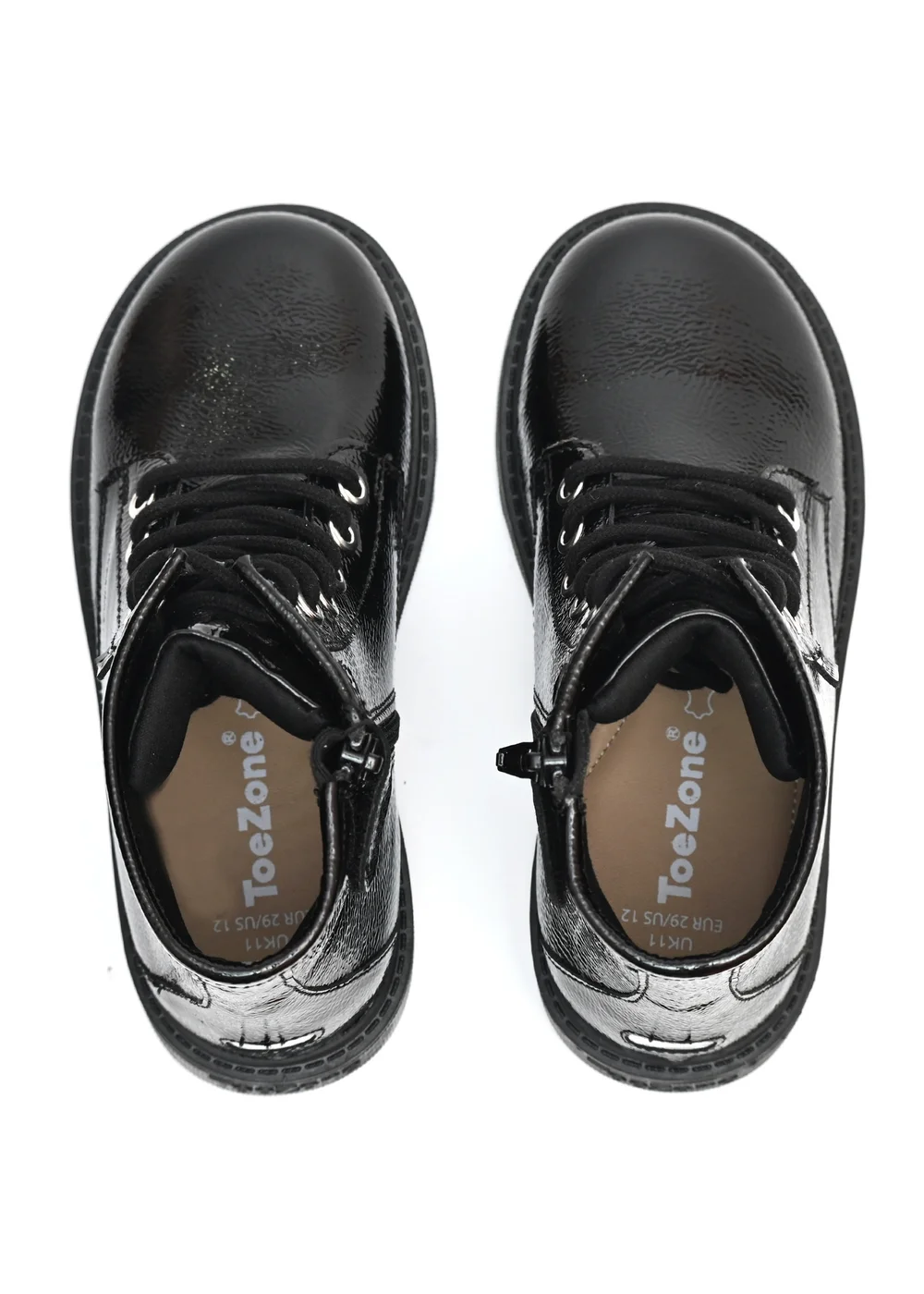 ToeZone Girls Black Abby Patent Leather Ankle Boot (Younger 8 - Older 3) - 8 infants Image 4