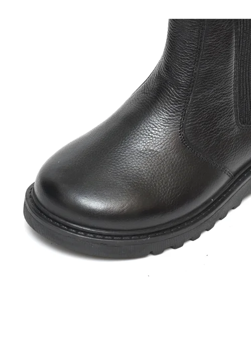 ToeZone Girls Black Lily Leather Ankle Boot (Younger 8 - Older 3) - 13 Infants Image 3