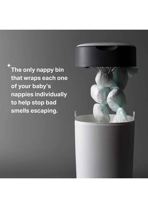 Tommee Tippee Twist & Click Nappy Bin White with x6 Cassettes - One Size Image 3