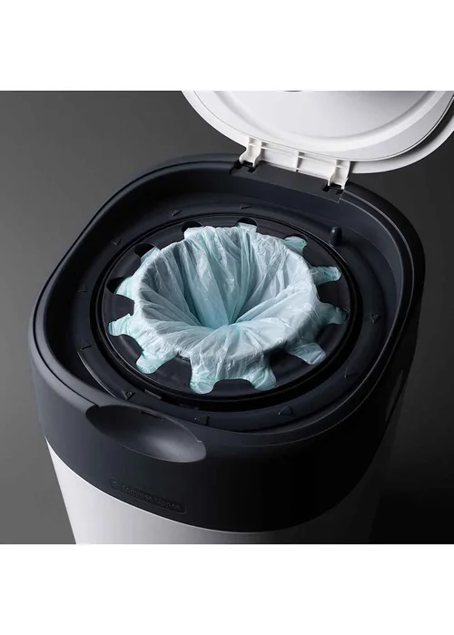 Tommee Tippee Twist & Click Nappy Bin White with x6 Cassettes - One Size Image 4