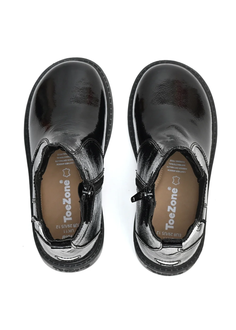 ToeZone Girls Black Amara Patent Leather Ankle Boot (Younger 8 - Older 3) - 13 Infants Image 4