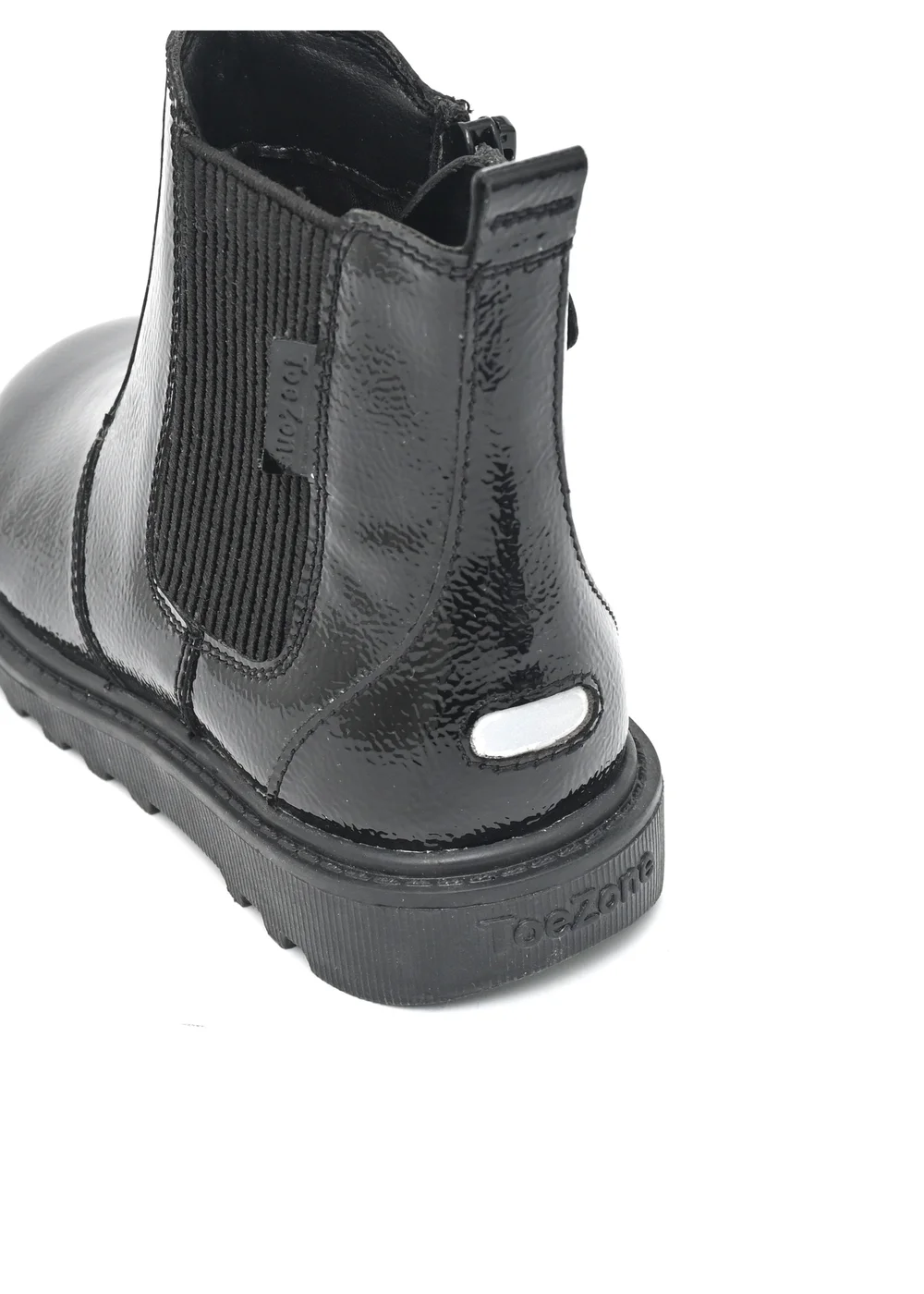 ToeZone Girls Black Amara Patent Leather Ankle Boot (Younger 8 - Older 3) - 13 Infants Image 5
