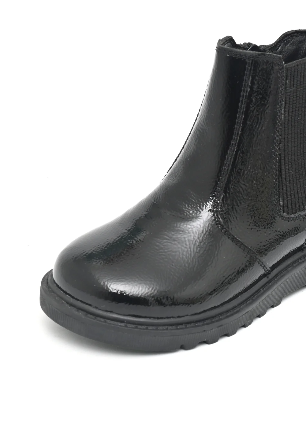ToeZone Girls Black Amara Patent Leather Ankle Boot (Younger 8 - Older 3) - 13 Infants Image 6