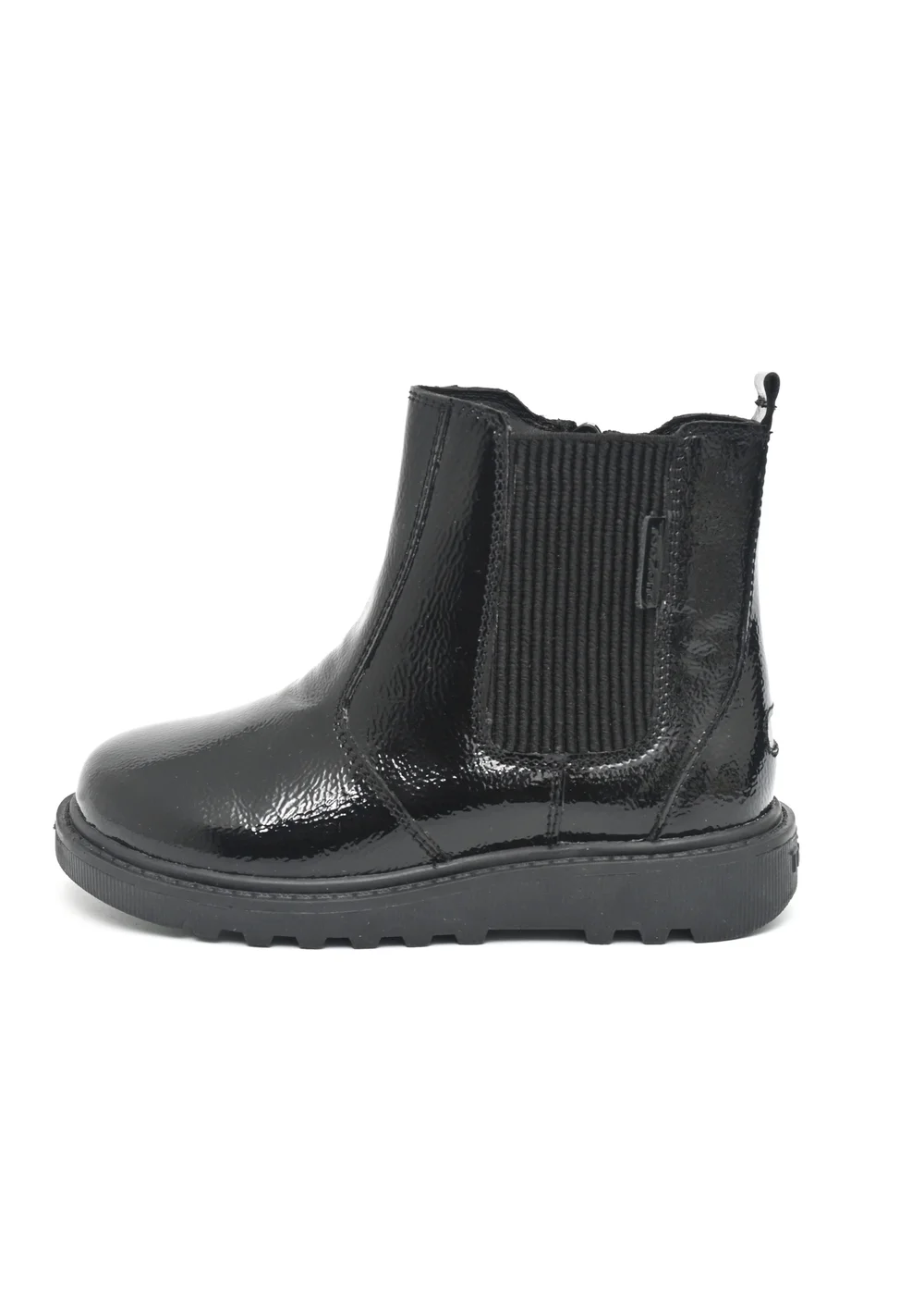 ToeZone Girls Black Amara Patent Leather Ankle Boot (Younger 8 - Older 3) - 13 Infants Image 2