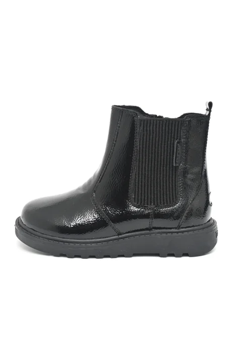 ToeZone Girls Black Amara Patent Leather Ankle Boot (Younger 8 - Older 3) - 13 Infants Image 2
