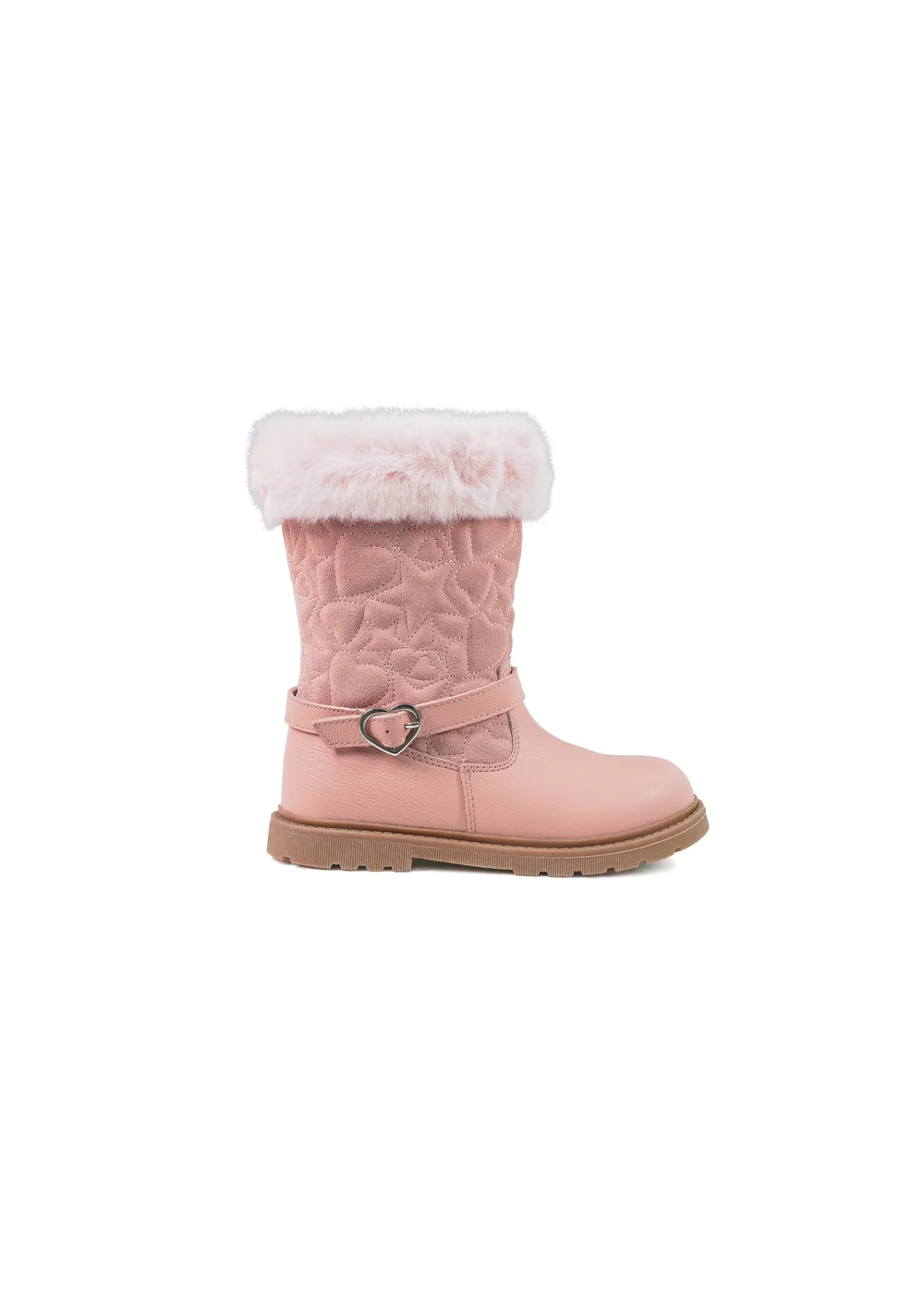 ToeZone Girls Pink Jo Fur Boot (Younger 8 - Younger 13) - 8 infants Image 2