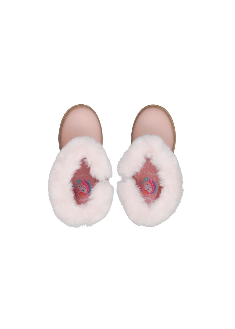 ToeZone Girls Pink Jo Fur Boot (Younger 8 - Younger 13) - 8 infants Image 4