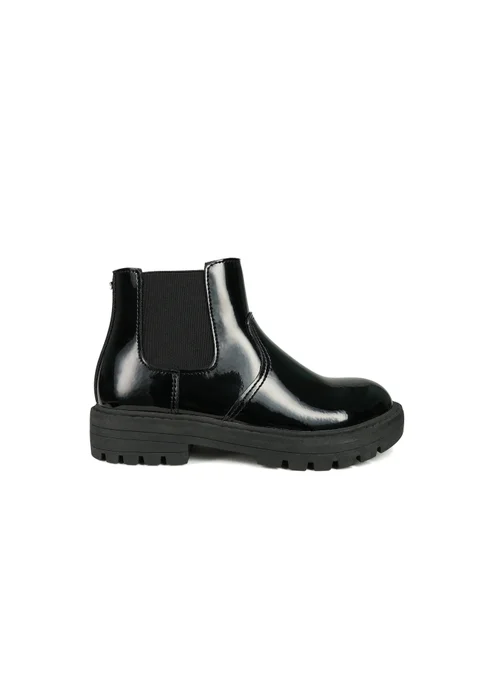ToeZone Girls Black Cara Zip Ankle Boot (Younger 8 - Older 2) - 12 Infants Image 2