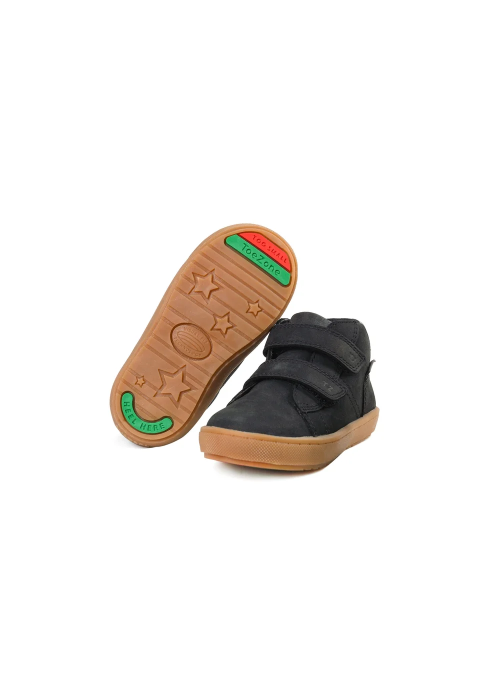 ToeZone Boys Black Grayson Nubuck Rip Tape Boot (Younger 4 - Younger 10) - 6 Intants Image 1