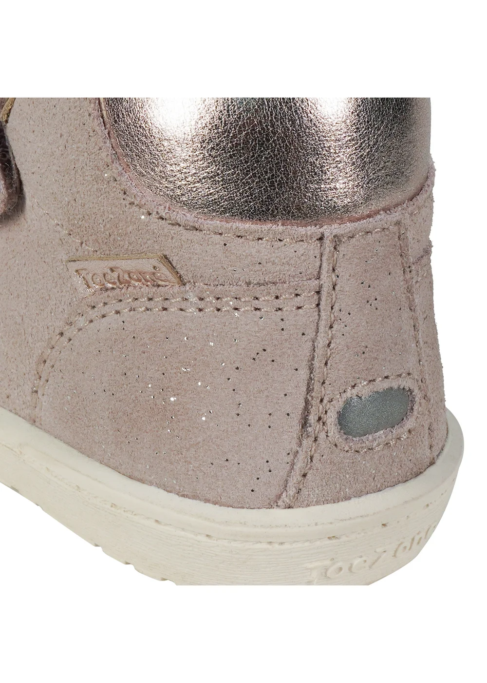 ToeZone Girls Pink Layla Shimmer Rip Tape Boot (Younger 4 - Younger 10) - 9.5 Infants Image 6