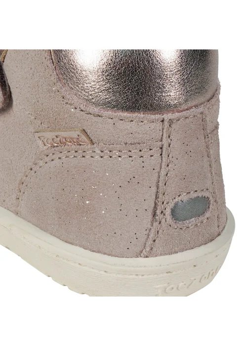 ToeZone Girls Pink Layla Shimmer Rip Tape Boot (Younger 4 - Younger 10) - 9.5 Infants Image 6