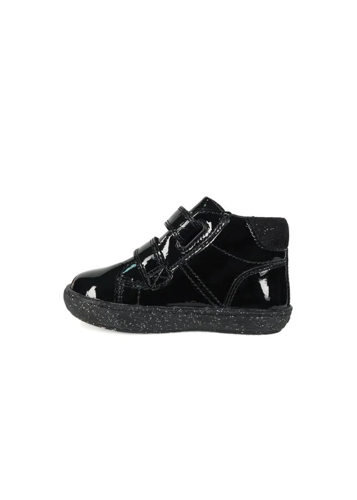 ToeZone Girls Black Riley Crinkle Rip Tape Boot (Younger 4 - Younger 10) - 10 Infants Image 4