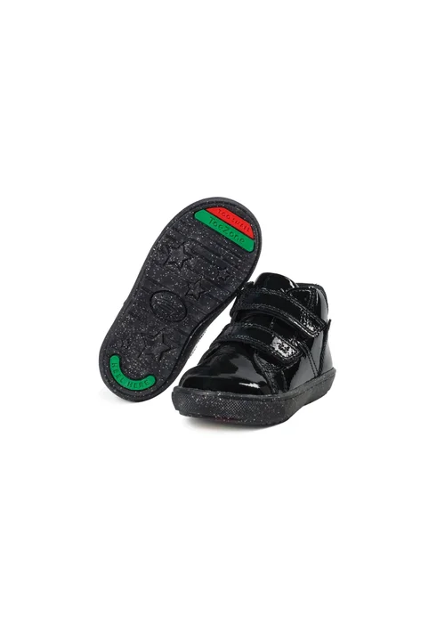 ToeZone Girls Black Riley Crinkle Rip Tape Boot (Younger 4 - Younger 10) - 10 Infants Image 1