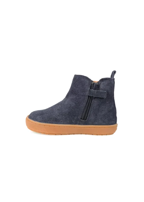 ToeZone Boys Navy Sam Suede Gusset Boot (Younger 4 - Younger 10) - 5.5 Infants Image 3