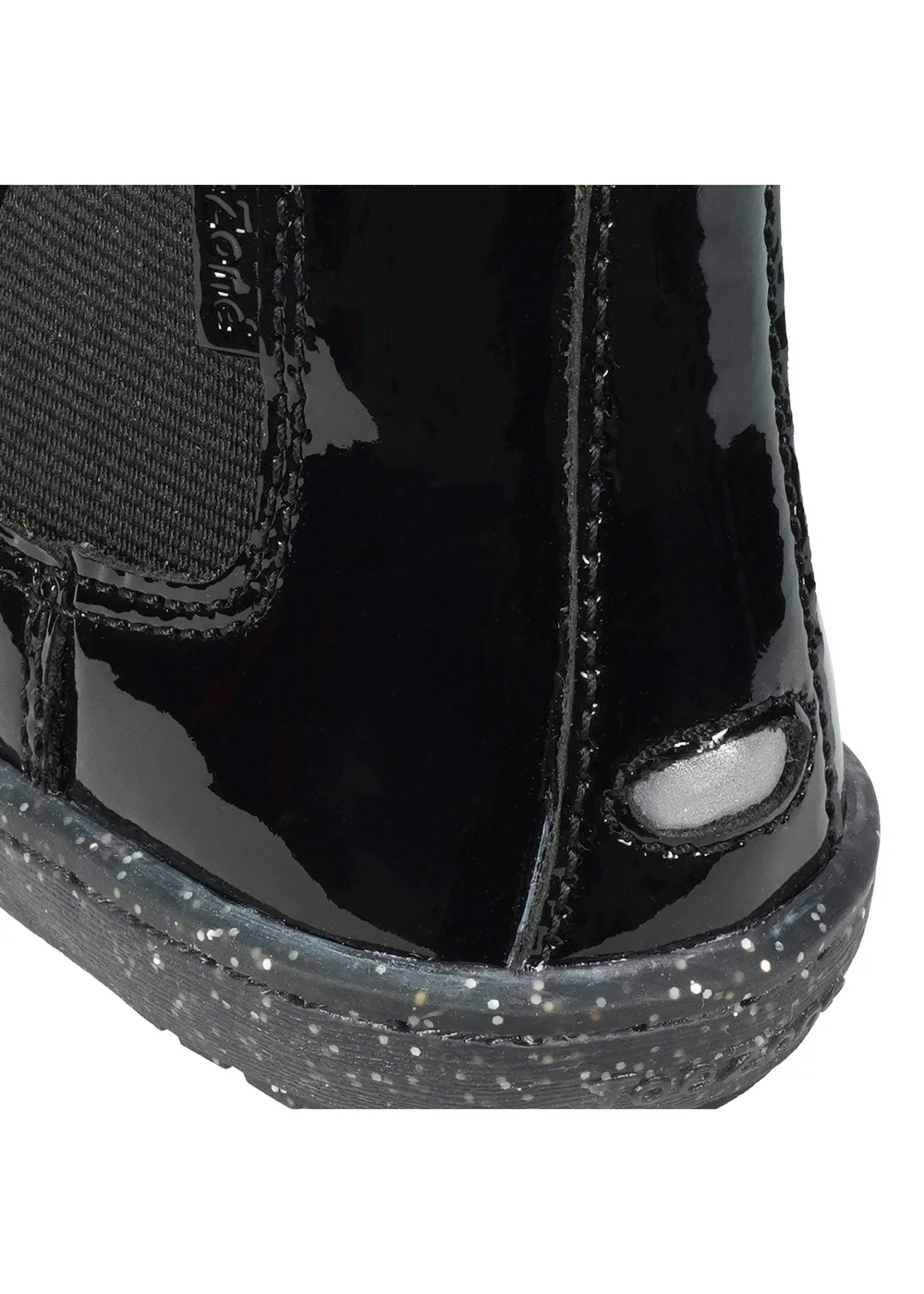 ToeZone Girls Black Harlow Patent Gusset Boot (Younger 4 - Younger 10) - 6 Intants Image 5