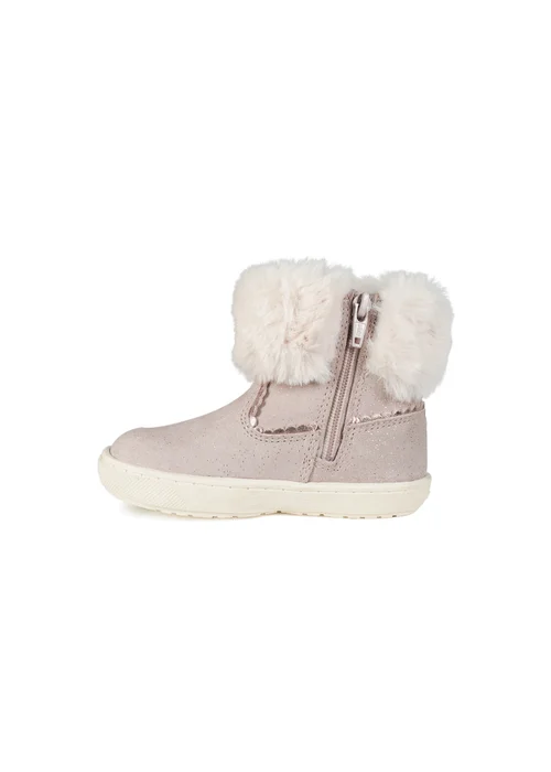 ToeZone Girls Pink Vienna Shimmer Fur Boot (Younger 4 - Younger 10) - 6 Intants Image 3
