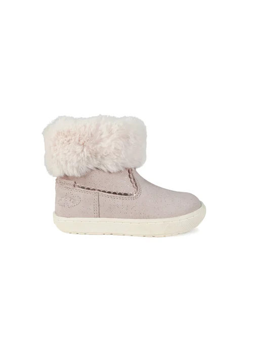 ToeZone Girls Pink Vienna Shimmer Fur Boot (Younger 4 - Younger 10) - 6 Intants Image 2