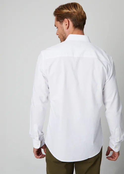 Threadbare White Oxford Cotton Long Sleeve Shirt - 2XL Image 2