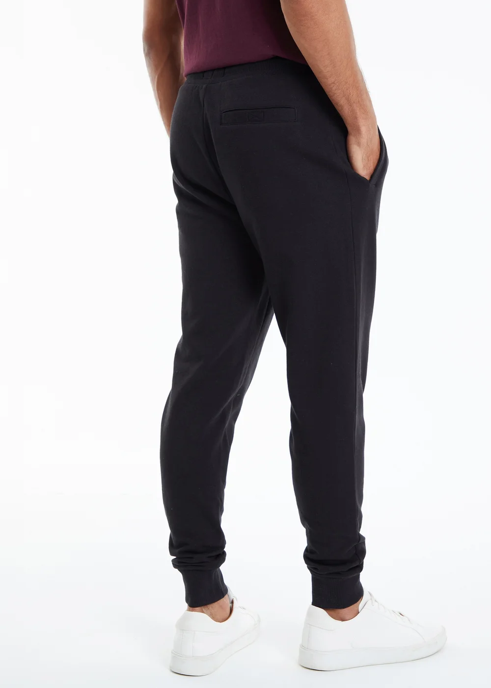 Threadbare Black Cotton Blend Regular Fit Joggers - L Image 2