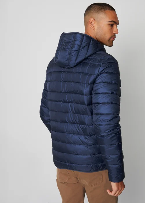 Threadbare Navy Matte Finish Padded Hooded Jacket - XL Image 2