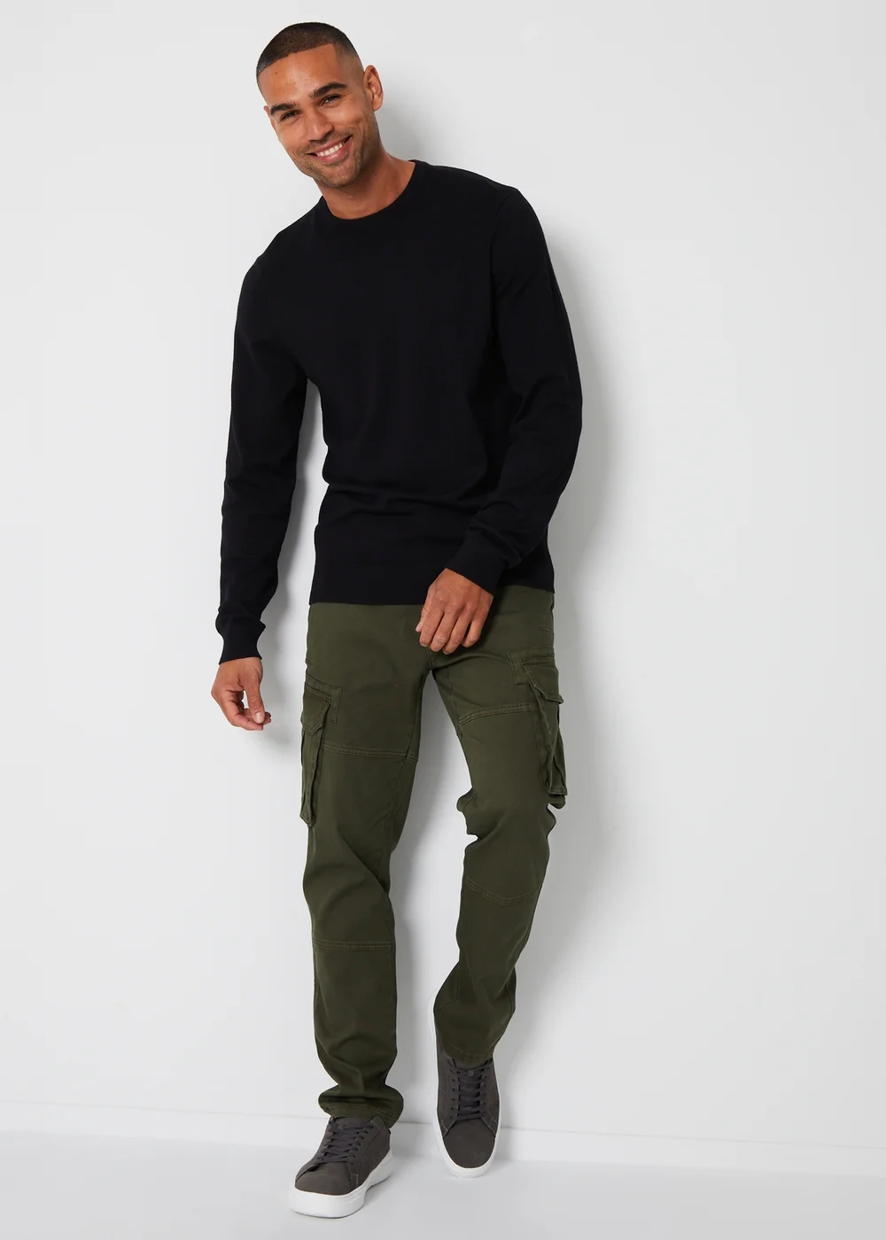 Threadbare Black Crew Neck Knitted Jumper - S Image 4