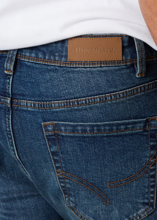 Threadbare Indigo Blue Slim Fit Jeans With Stretch - 30/L34 Image 3