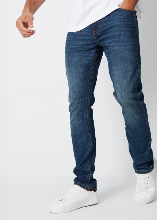 Threadbare Indigo Blue Slim Fit Jeans With Stretch - 30/L34 Image 1