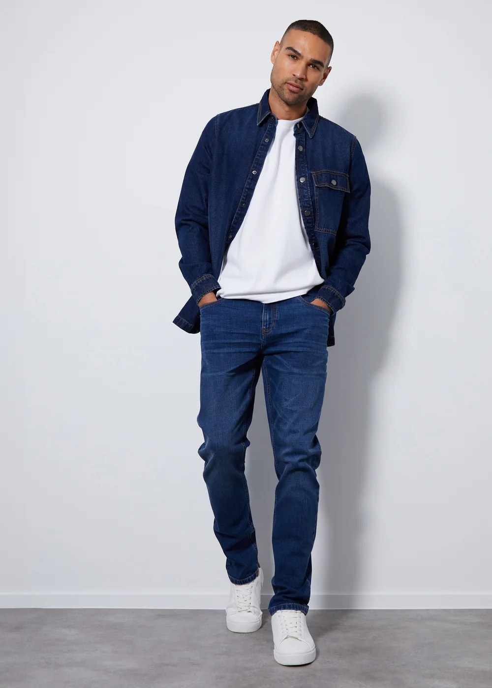 Threadbare Midnight Blue Slim Fit Jeans With Stretch - 30/L34 Image 4