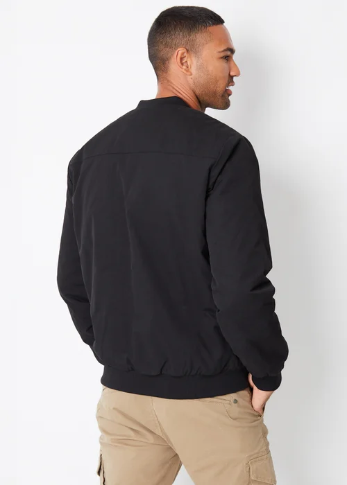 Threadbare Black Showerproof Utility Bomber Jacket - S Image 2