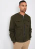 Threadbare Khaki Showerproof Utility Bomber Jacket - S Image 4