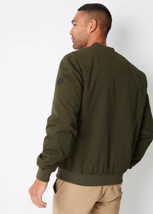 Threadbare Khaki Showerproof Utility Bomber Jacket - S Image 2