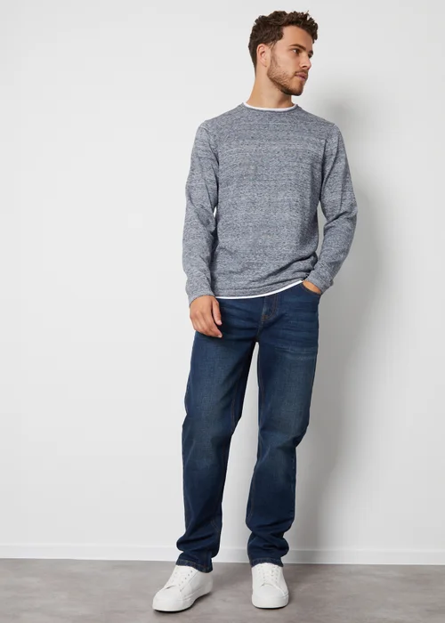 Threadbare Blue Straight Fit Jeans With Stretch - 30/L34 Image 4