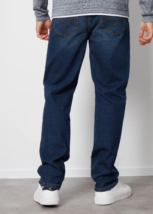 Threadbare Blue Straight Fit Jeans With Stretch - 30/L34 Image 2