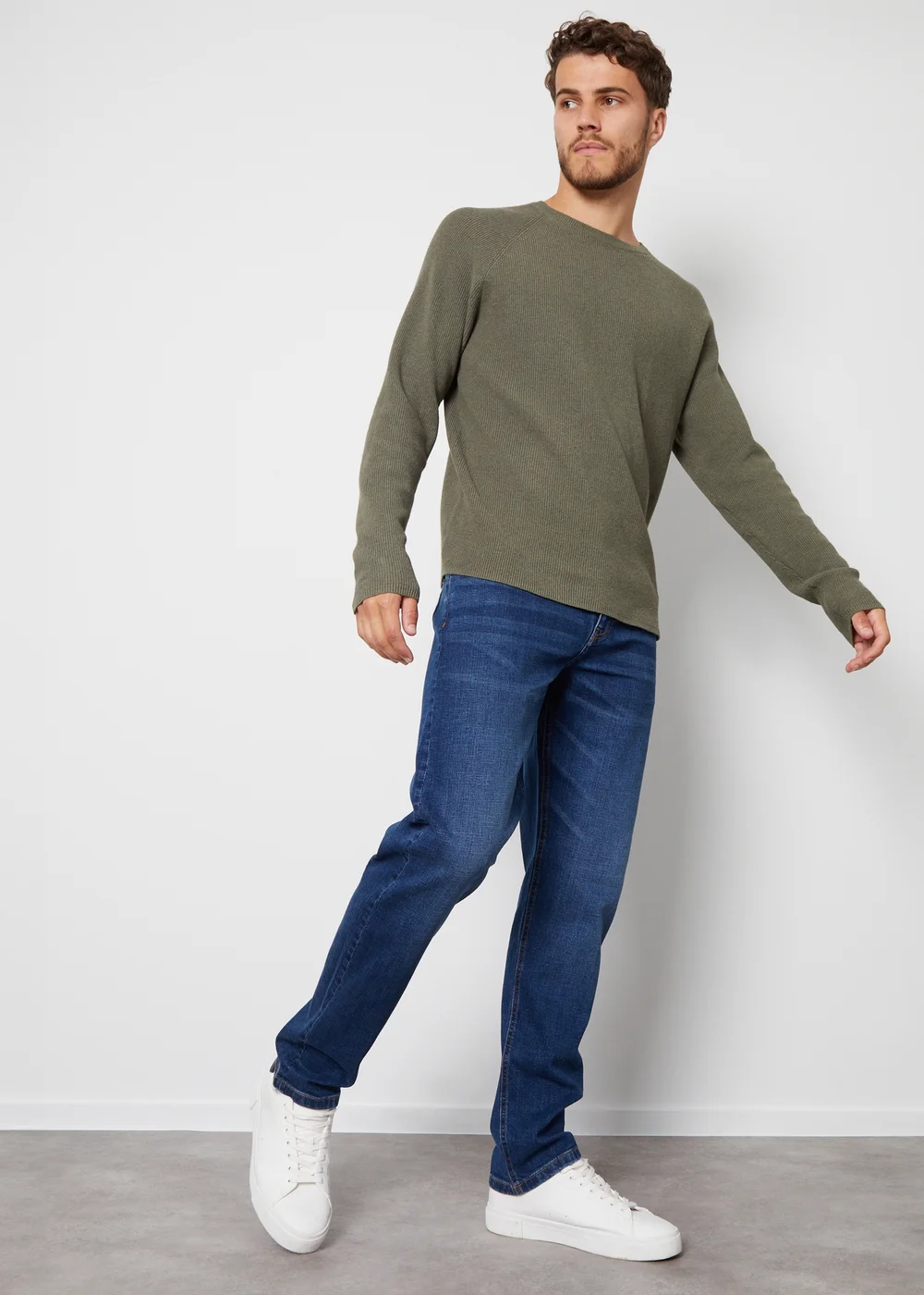Threadbare Blue Straight Fit Jeans With Stretch - 32/L32 Image 4
