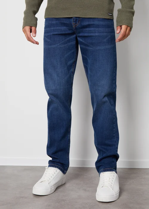 Threadbare Blue Straight Fit Jeans With Stretch - 32/L32 Image 1