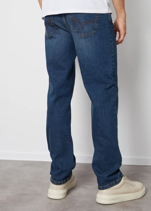 Threadbare Indigo Blue Straight Fit Jeans With Stretch - 30 waist 30 leg Image 2