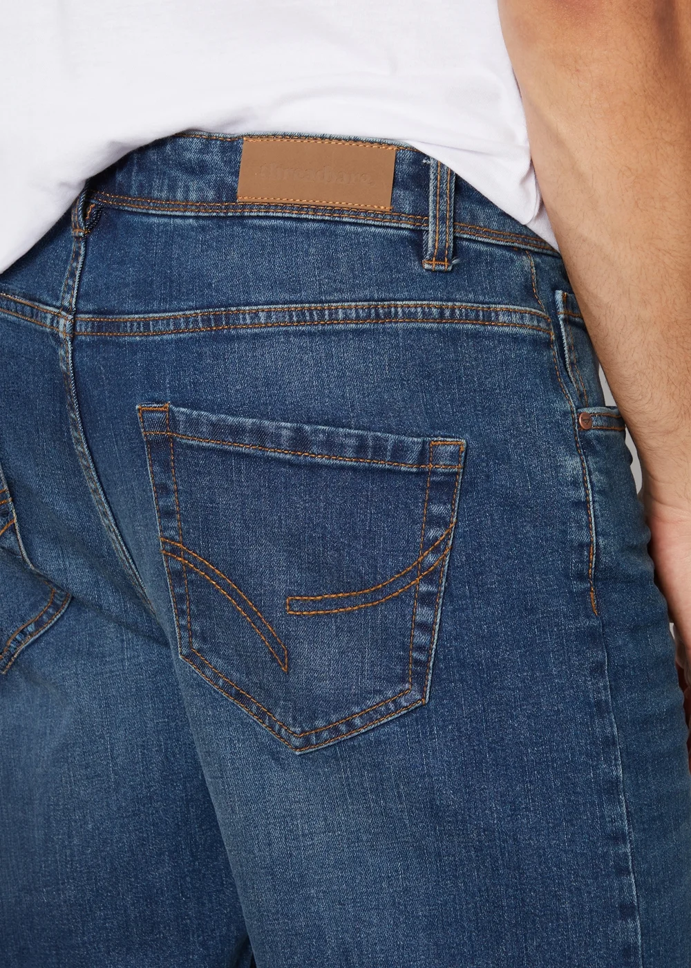 Threadbare Indigo Blue Straight Fit Jeans With Stretch - 30 waist 30 leg Image 3