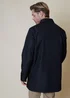 Threadbare Black Showerproof Longline Collared Mac Jacket - XL Image 2
