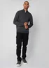 Threadbare Charcoal Funnel Neck Quarter Zip Knitted Jumper - Small Image 4