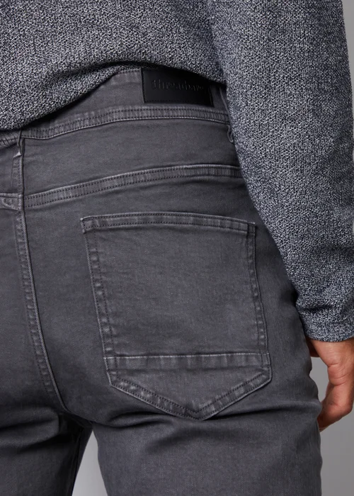 Threadbare Dark Grey Slim Fit Overdyed Stretch Denim Jeans - 30 waist 32 leg Image 3