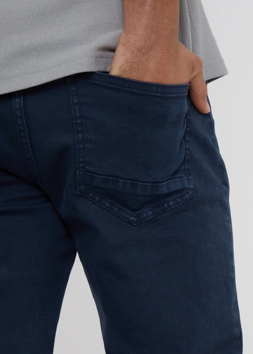 Threadbare Navy Slim Fit Overdyed Stretch Denim Jeans - 30 waist 32 leg Image 3