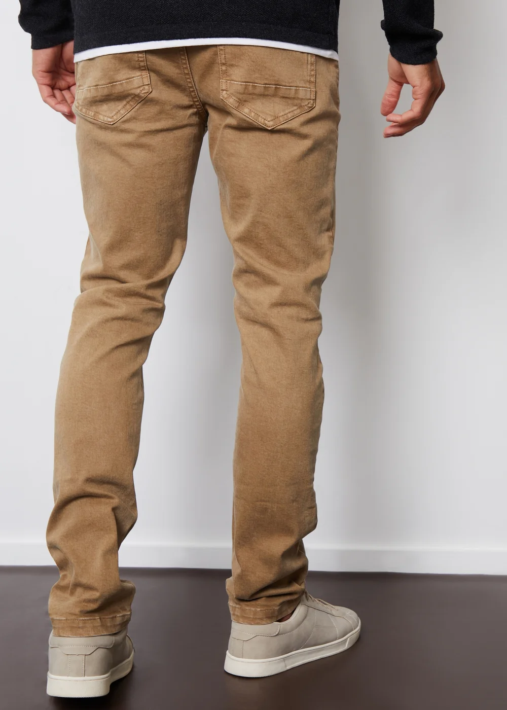 Threadbare Stone Slim Fit Overdyed Stretch Denim Jeans - 34 waist 32 leg Image 2