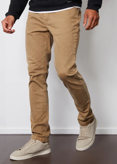 Threadbare Stone Slim Fit Overdyed Stretch Denim Jeans - 34 waist 32 leg Image 1